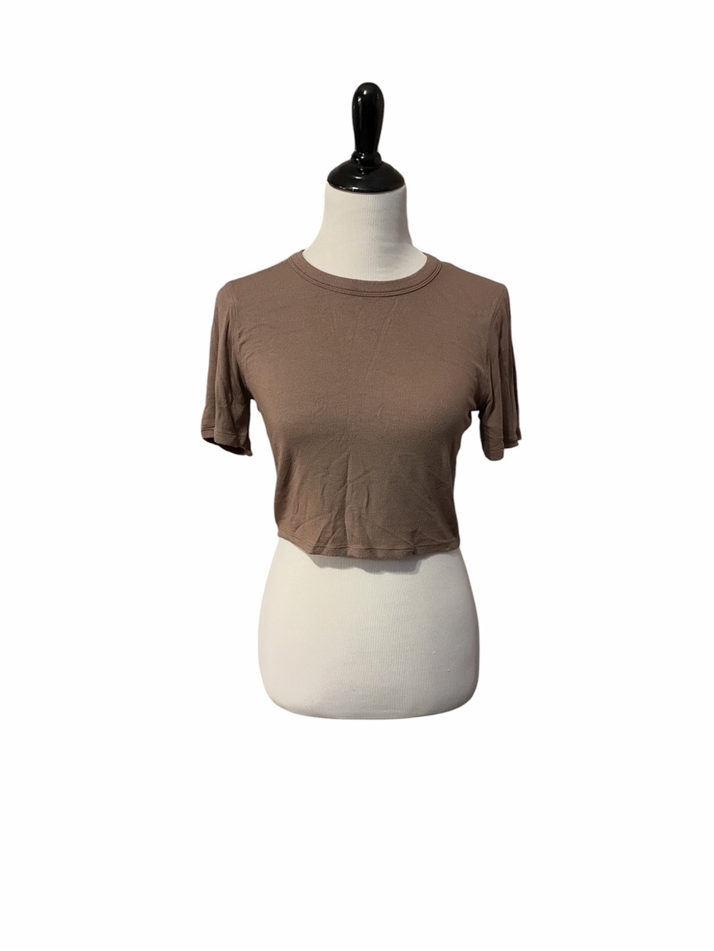 lululemon athletica Brown Short Sleeve Crop Top